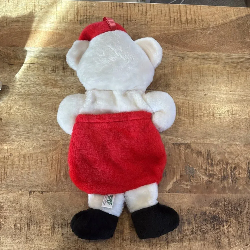 1985 Rennoc Santa’s Best 3D White Teddy Bear Plush Christmas Stocking 21